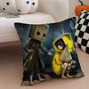 Thriller GAME LLittle Nightmares Cushion Cover Throw Pillow Cover Hidden Button Durable Polyester Chair Cushion
