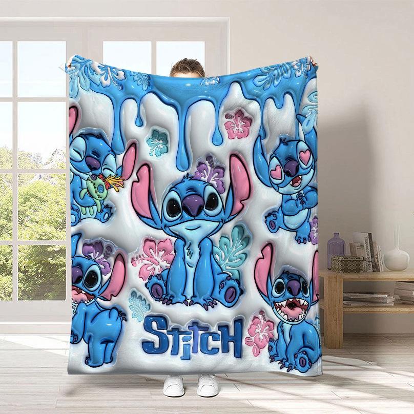 Couverture Dessin Animé Stitch Couverture Peluche Mignonne Stitch Couverture Quatre Saisons