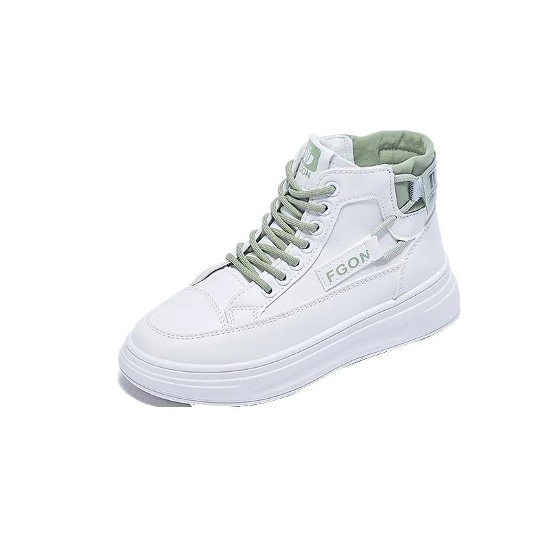 Fashion Warm and Stylish High Top 2024 Spring New Walking Shoes with Plush and Insulation for Women Sneakers