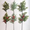 Fake Red Berry Christmas Pine Needles DIY Wreath Simulation Pine Needle  DIY Christmas Gift
