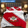 3-teiliges weiches Bettwäscheset mit FC-Wappen-Design, inklusive 1 Bettbezug und 2 Kissenbezügen. Perfekt für Schlafzimmer, Wohnheim, Fan-Geschenk