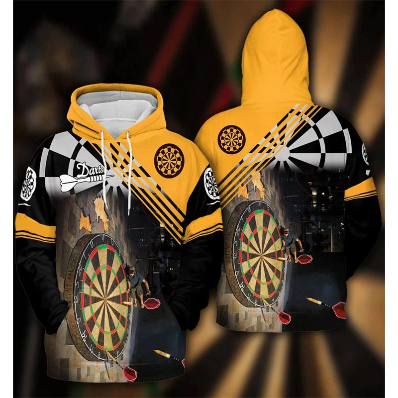 Darts Print 3d Men's Hooded Hoodie Harajuku Personalised Long Sleeve Hoodies Oversized Casual Streetwear Men Clothing Pullovers