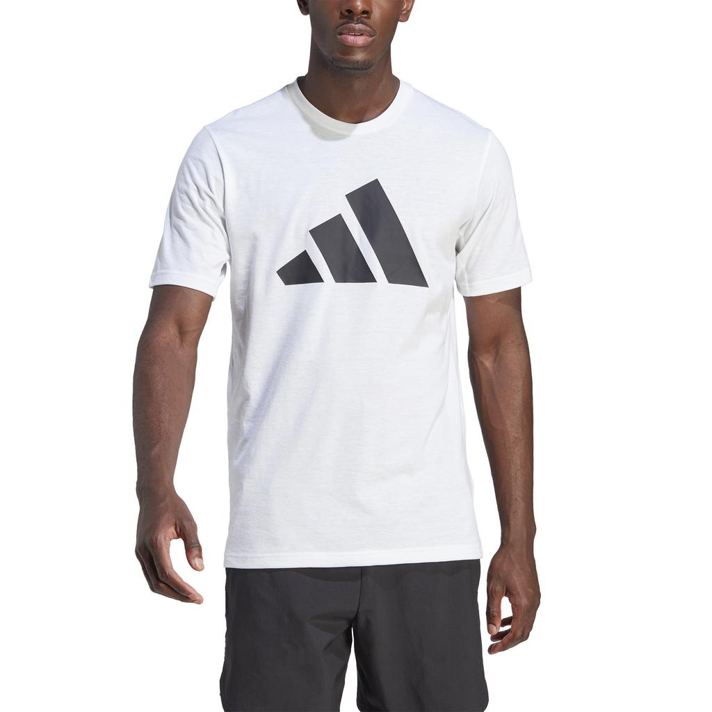 Adidas Train Essentials Feelready Logo Training Short Sleeve Size XL T-Shirt, Men's BXH37, White/Black (IM4373),