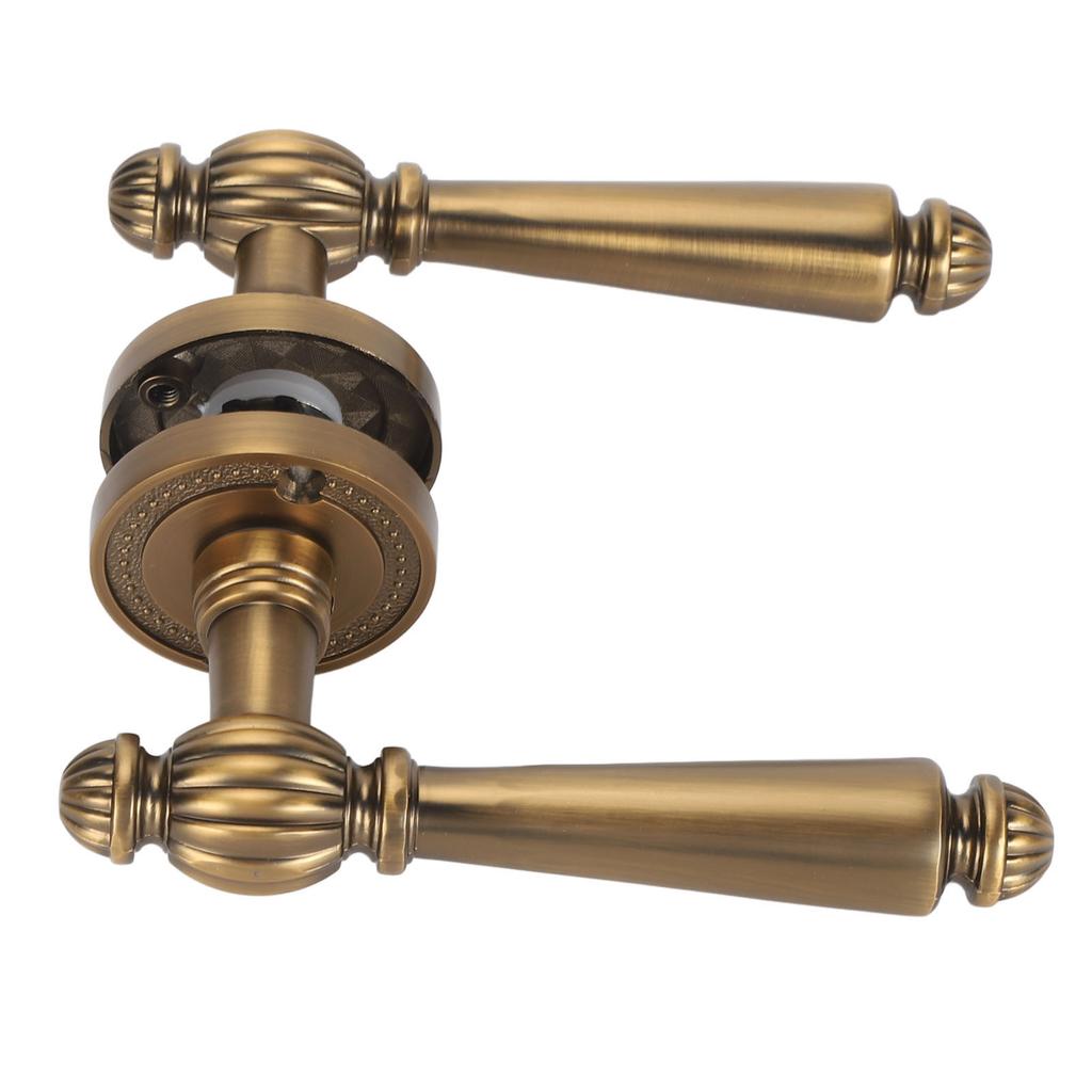 Bronze Door Handle Lock Quiet Copper Core Retro Door Handle Lock for Bedroom Living Room