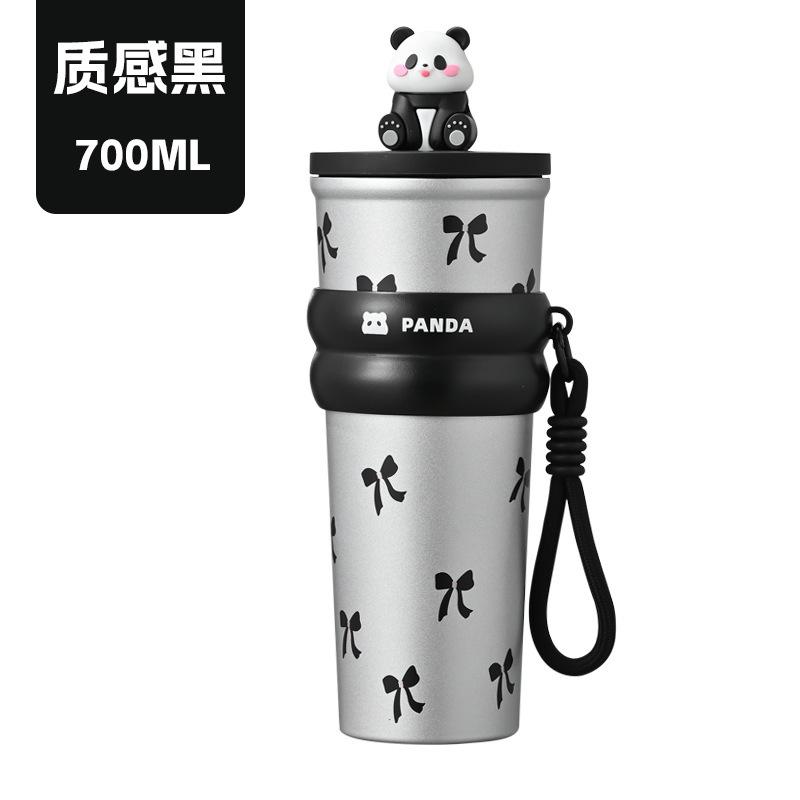 Water Bottle Big Mac Bingba Cup Large Capacity Thermos Cup Double Drinking Straw Cup Large Water Cup