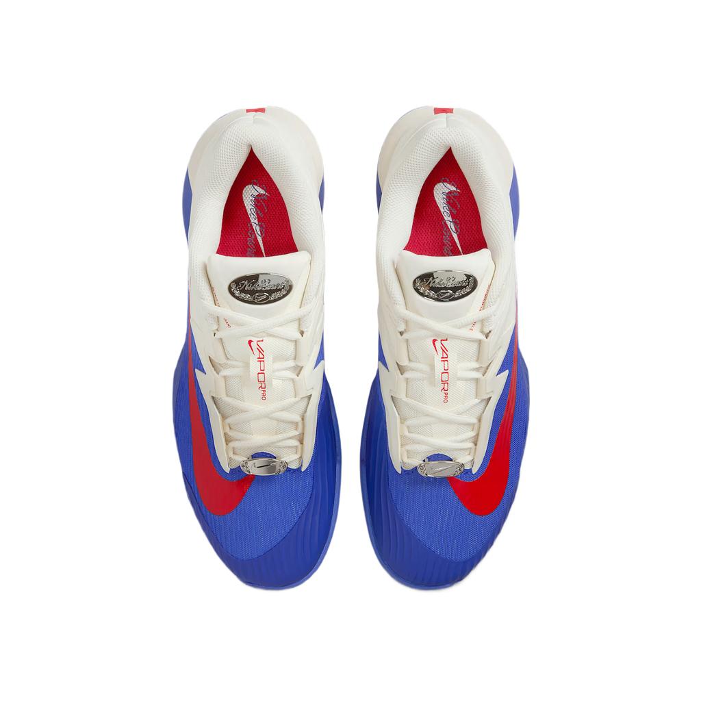 Nike Court Air Zoom Vapor Pro 3 Premium HC Deep Night Light Crimson Men Sneakers Blue Pale-Ivory Metallic-Silver HJ6774-500