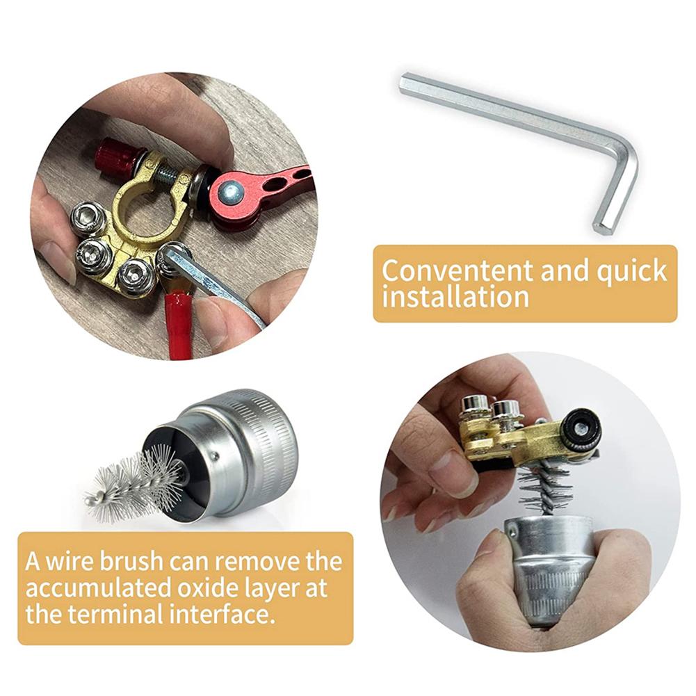 Svorka pólu baterie Kladná Záporná Horní svorka autobaterie s šestihranným klíčem Rychloupínací konektor pro karavan auto