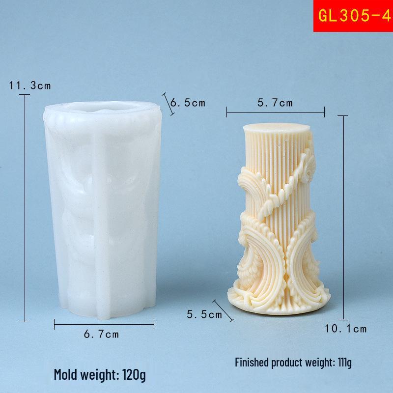 European Multi-Cylinder Silicone Molds for Scented Candles, Pillars, Gift Ornaments, and Diffuser Stones