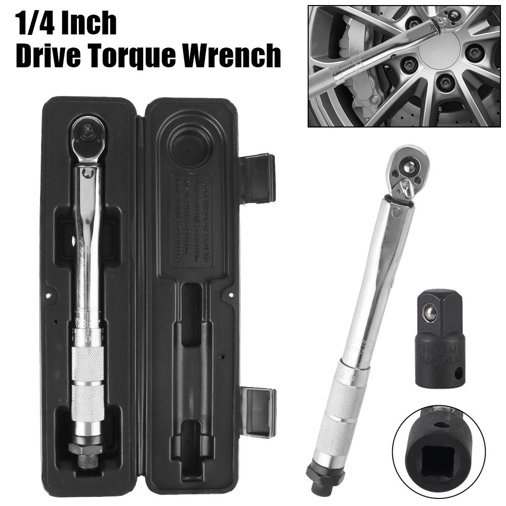 Adjustable Torque Wrench 1/4'' Drive Professional Spanner Hand Tool For Car Bicycle Motorbike Use 5-25N.m Micrometer