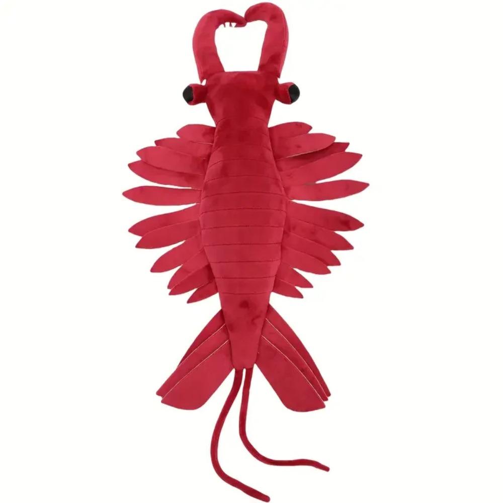 54.99cm Jucărie de pluș realistă Anomalocaris, creveți roșii vibrante, realistă, cu detalii complexe, Cadouri de Crăciun, Aniversare