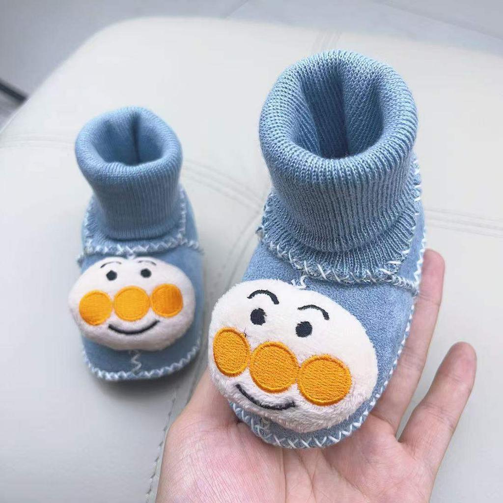 Winter Soft-soled Newborn Baby Cotton Shoes 0-6 Months Thickened Baby Anti-drop Socks Shoes Keep Warm and Do Not Lose Fluff Shoes
