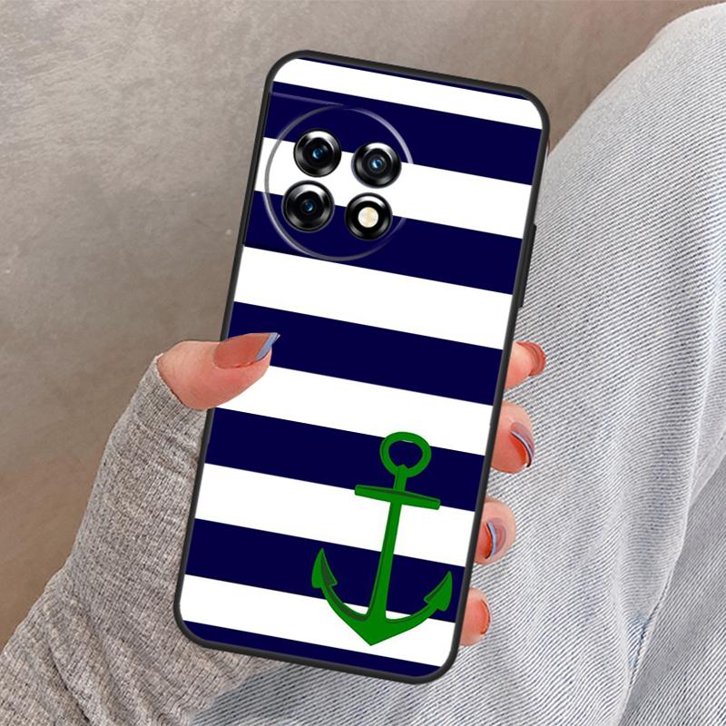 Nautical Anchor Boat Sea Cover For OnePlus Nord 4 CE 2 3 Lite N30 N20 N10 OnePlus 13 12 11 10 Pro 8T 10T 12R 13R Case