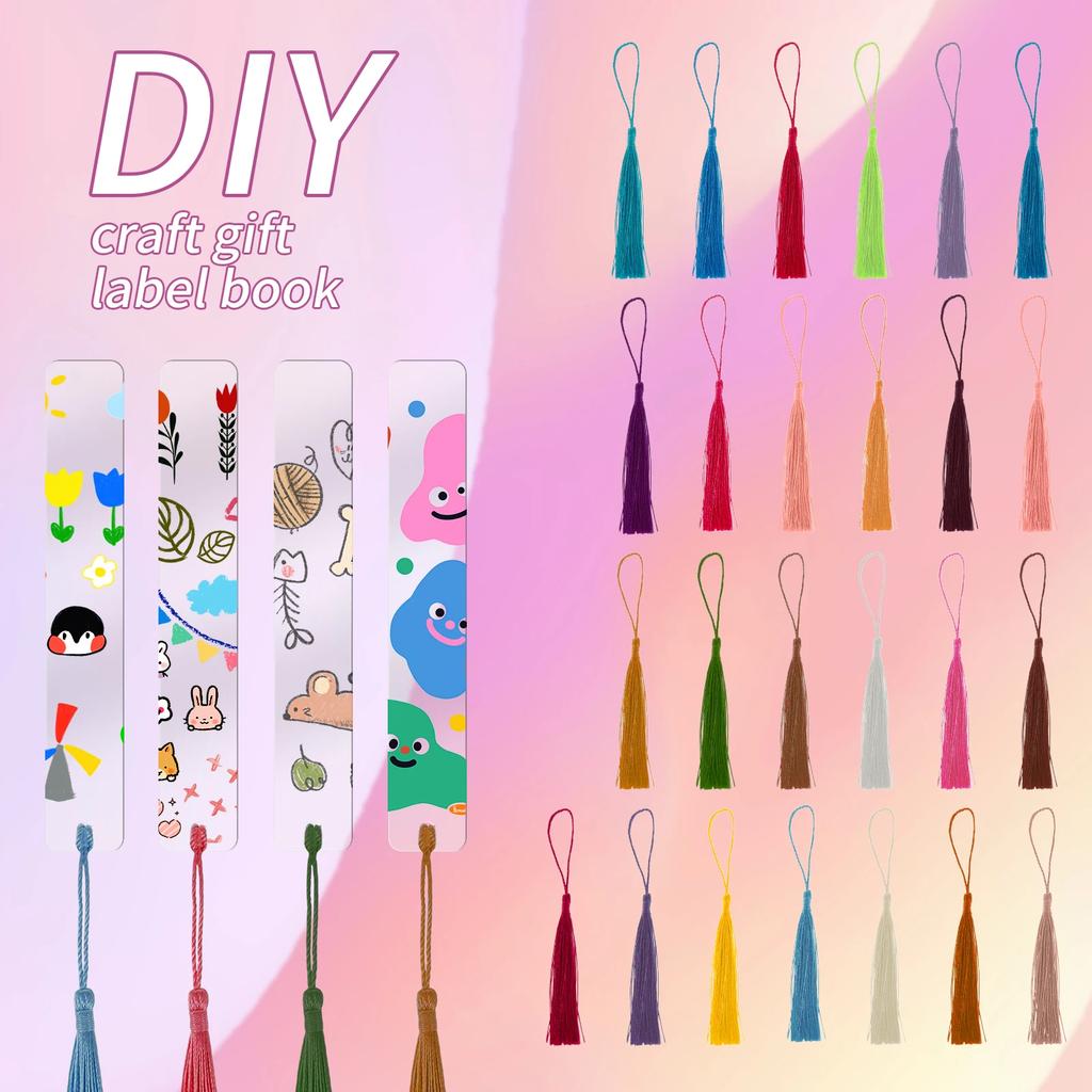 200Pcs Clear Acrylic Bookmarks Waterproof Bookmarks Corrosion Resistant Acrylic Book Markers Multifunctional for Clothing Labels