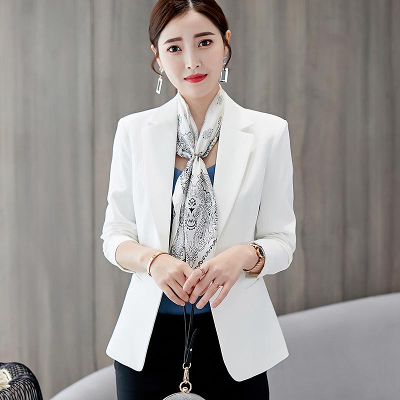 

Caidaifei 2025 Spring/Summer Korean Style Plus Size Slimming Solid Color Women s Casual Blazer M белый