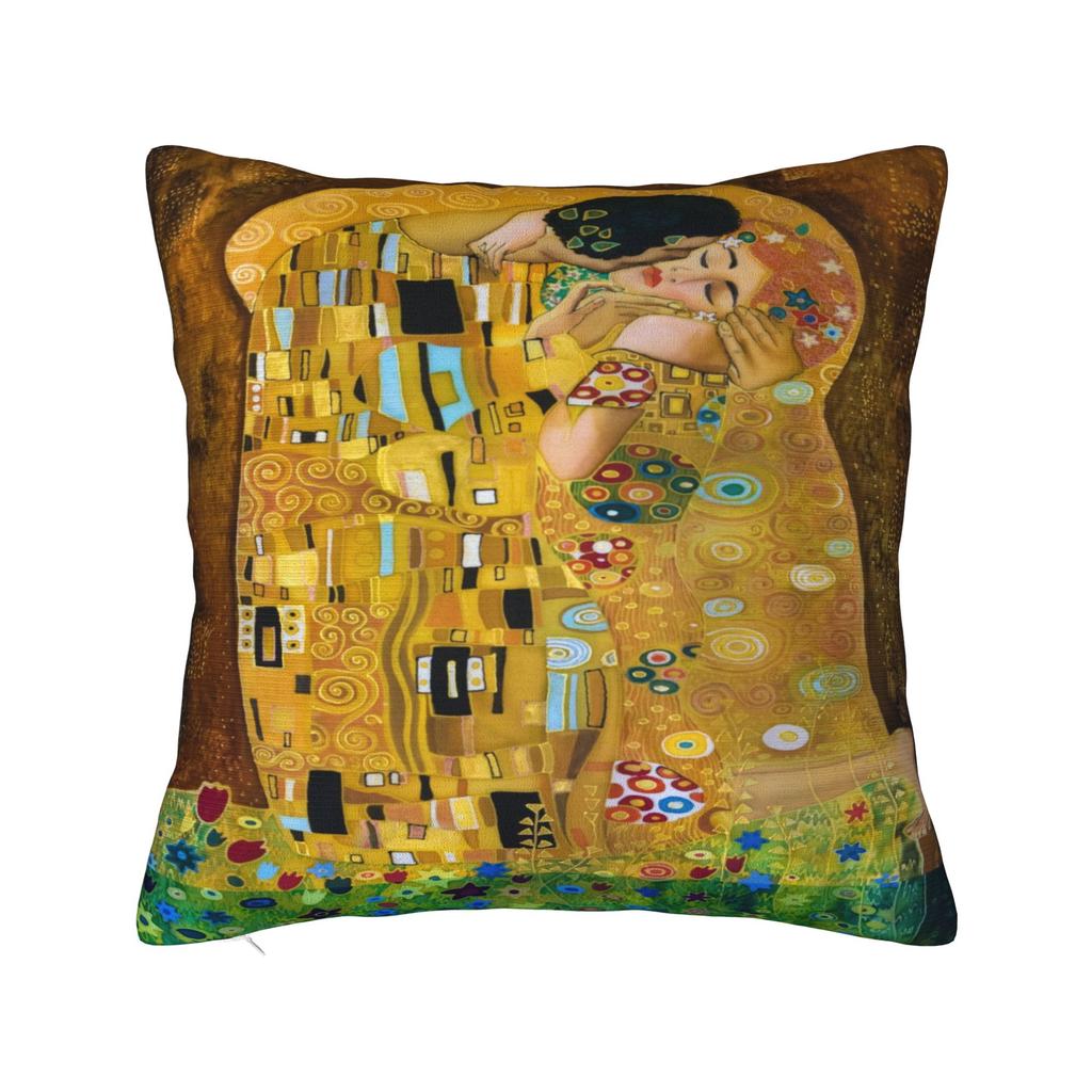 Gustav Klimt Country Garden  Printing Pillowcase Cushion Cover  Pillow Covers New Style Chair Decoration Zipper Multi-Size