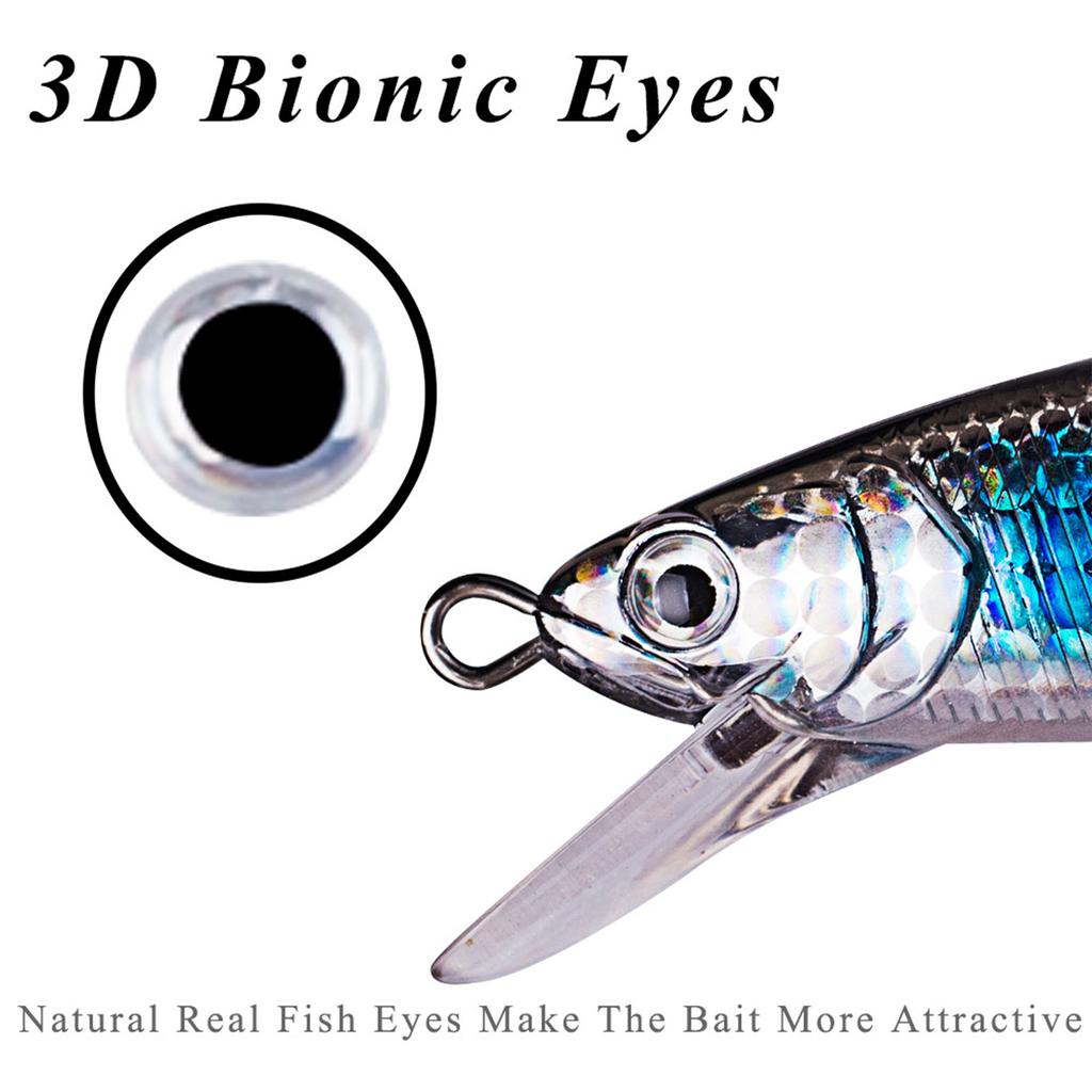 Angeln Kunstköder mit 2 Drillingen Bionischer Angelköder Sinkend Künstlicher Simulationsköder