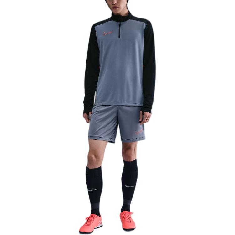 Nike Color Block Slim Fit Stand Collar Long Sleeve Football Shirt Men tops HJ3784-066