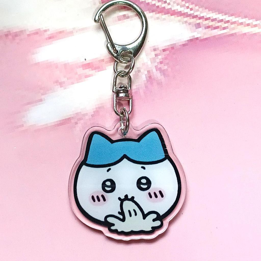 Chiikawa Decorative Acrylic Keychain: Cartoon Pendant for Bags and Car Keys