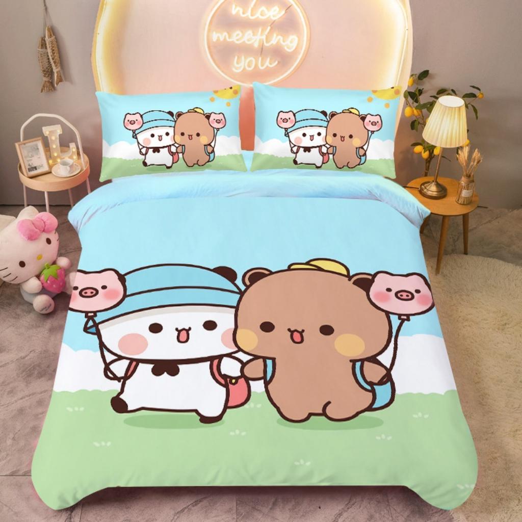 Cute Cartoon Bear Bubu Dudu Bedding Set Duvet Cover Set kids Boy Girl Bedroom Decoration 2/3pcs set Single Double Large Size