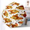 Bambi, Deer Automatic Opening and Closing Umbrella - 8 Ribs Portable Folding Umbrella with Plastic Handle, Suitable for Leisure and Hallowee