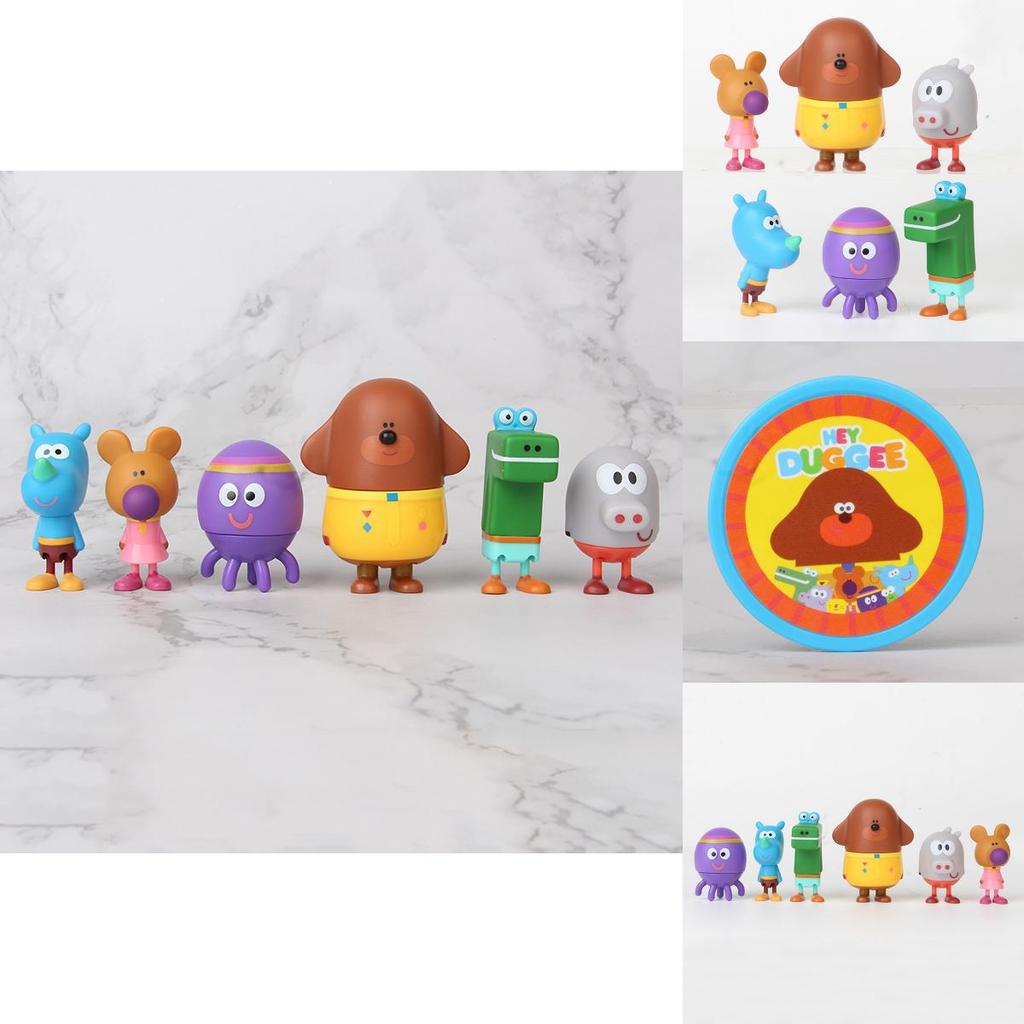 Delightful Hey Duggee 6-piece Action Figure Toy Set With Badge Perfect For Kids Xmas