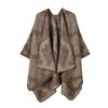 Womens Oversized Knit Shawl Cardigan Vintage Ethnic Floral Print Warm Acrylic Wrap Scarf Winter Travel Photos
