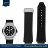 Herren Silikon Uhrenarmband für Hublot Schweißfestes Uhrenarmband Yubo Big Bang Classic Gummi 26x19mm 24x17mm Blau Braun Zubehör