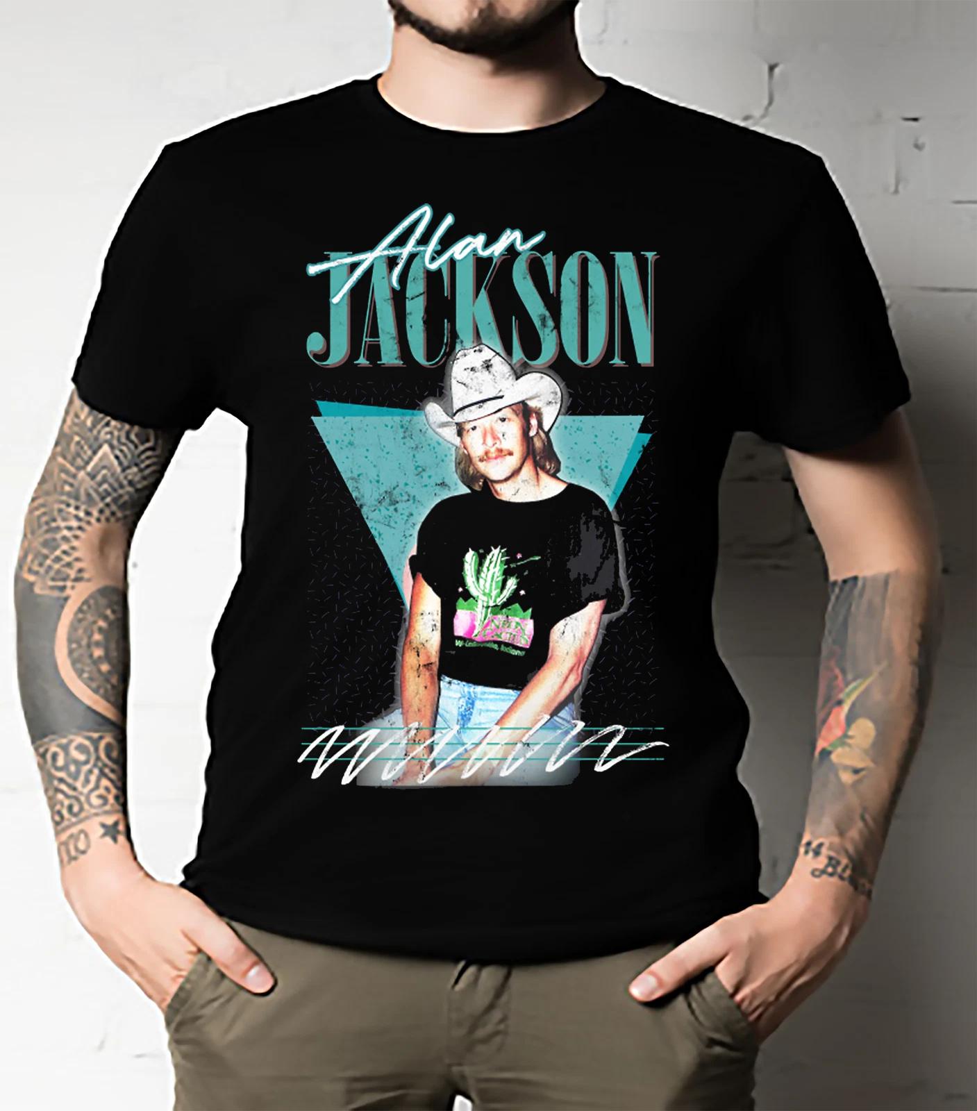 Men s and Women s T-shirts Alan Jackson Vintage Fa Classic XXL
