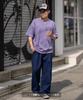 Improves SIDEWAYSTANCE Men's Solid Short Sleeve Sweatshirt, Purple
