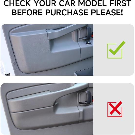 For Express Door Panel Carbon Fiber Cover Trim Decals Accessories for Chevrolet Express/GMC Savana 1500 2500 3500 2003 - Present Interior Sticker