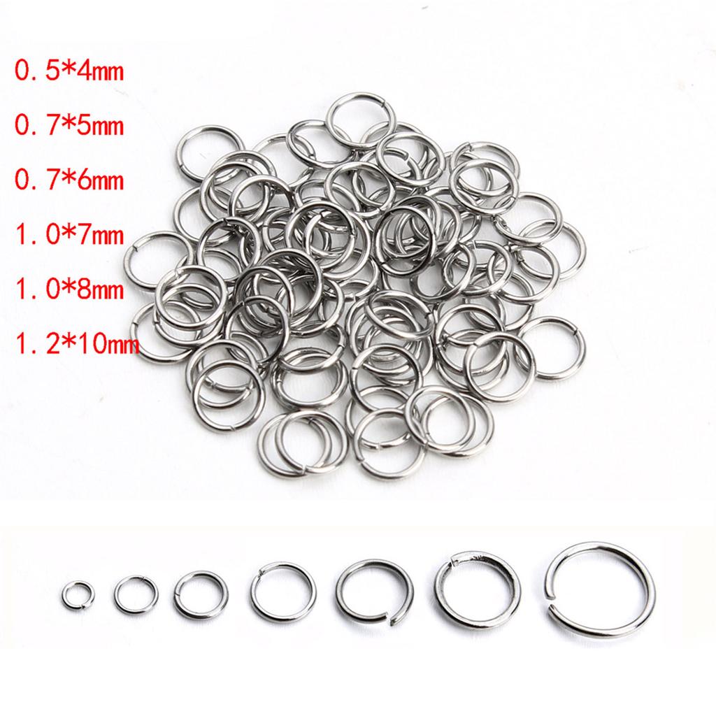 200pcs 304 Stainless Steel Open Jump Rings Findings Multi Size Silver Color Jump Rings For Necklace Earrings Jewelry Making