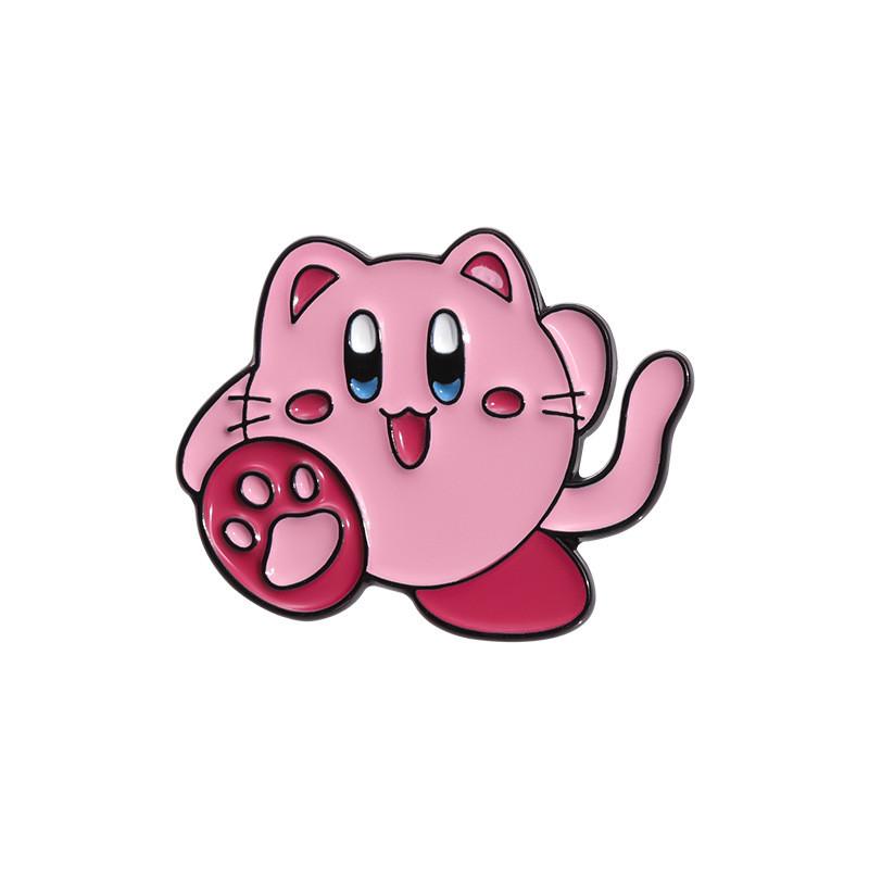 Bee Cartoon Creative Design Metal Badge Unique Kirby Inspired Pin For Collectors