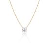 Lunne 14K Round Brilliant 0.5 Carat Moissanite Necklace (14K Gold) #Mon01