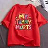 Mein Bauch tut weh Lustige Meme T-Shirts Unisex Unisex Kleidung Mode Lässig T-Shirt Baumwolle Oversized Kurzarm T-Shirts Streetwear