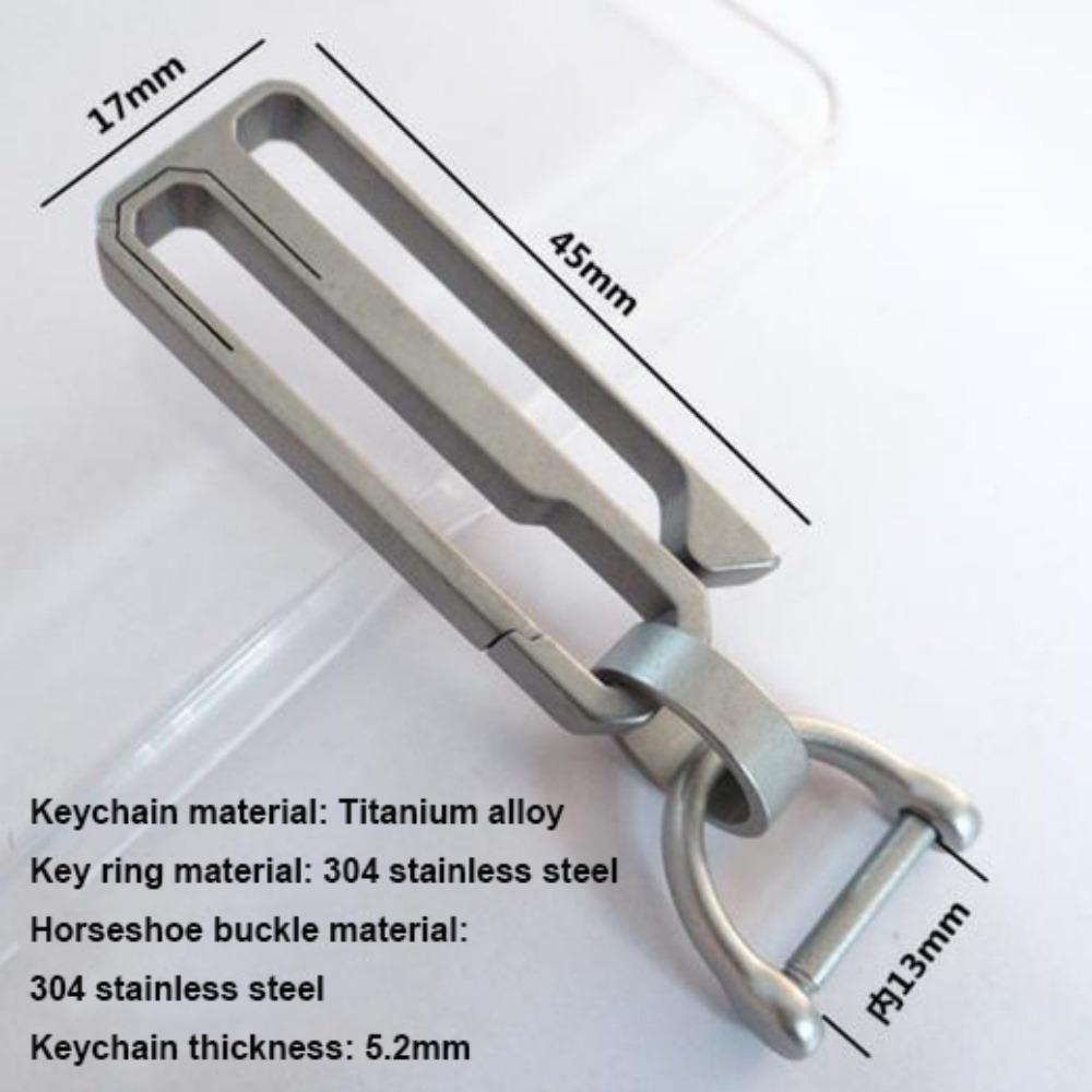 Lightweight Titanium Alloy Key Ring Quick Draw Multifunction Outdoor Belt Clip Keychain Grey Hanging Webbing Buckle