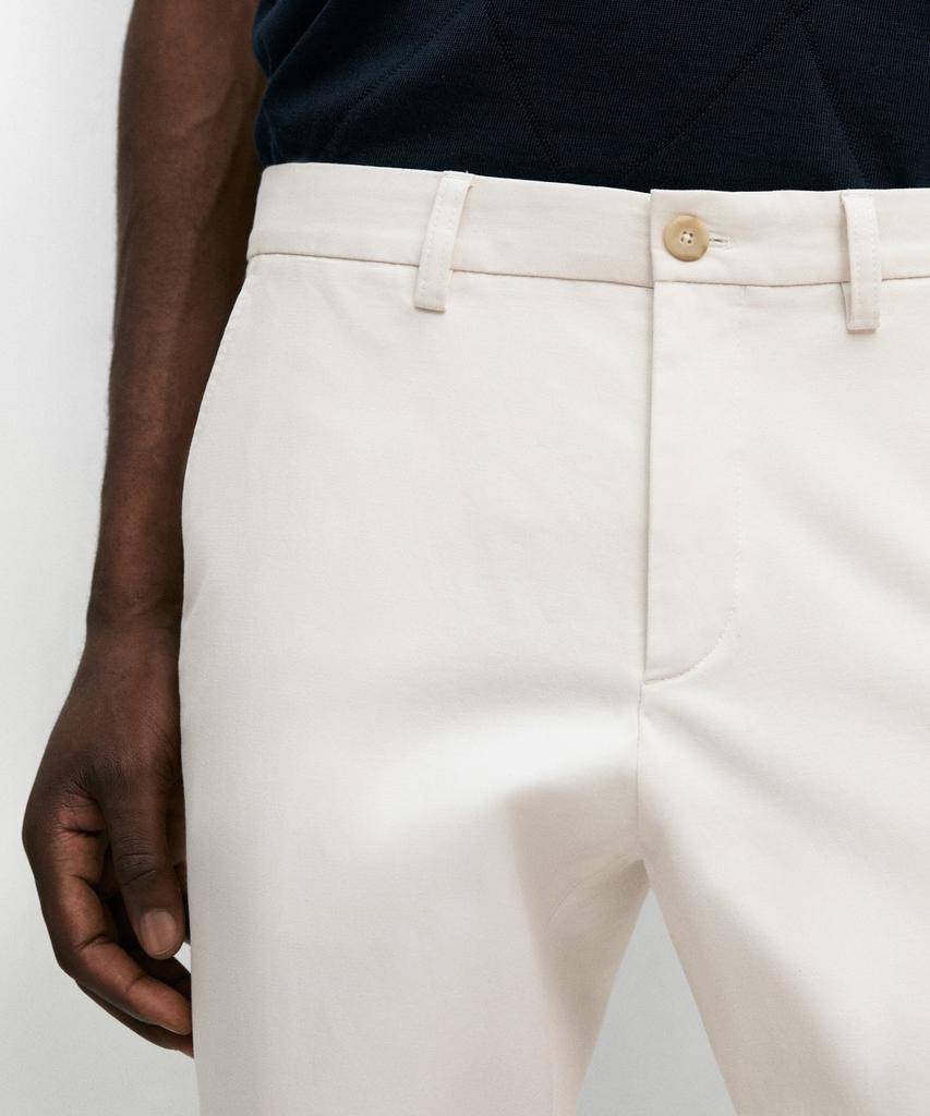 Masimodutti Cotton Blend Slim Fit Pants