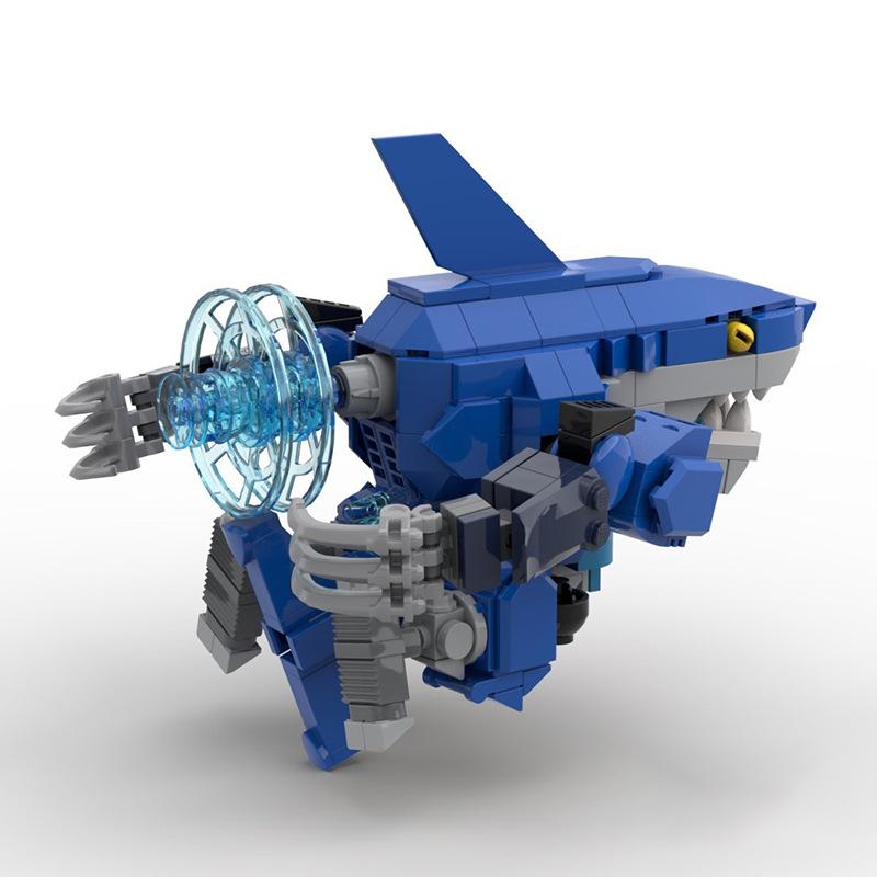 Bricks Compatible With Sharkman Assemble Mecha Creative Model Intellectual Toy Birthday Gift Ornament