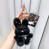 With Rabbit Pearl Necklace Plush Keychain Toy Pendant Cartoon Doll Kids Gift