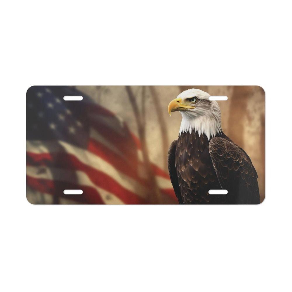 Ретро Металлическая табличка с флагом США и орлом, Патриотический декор для стен 30x15 см