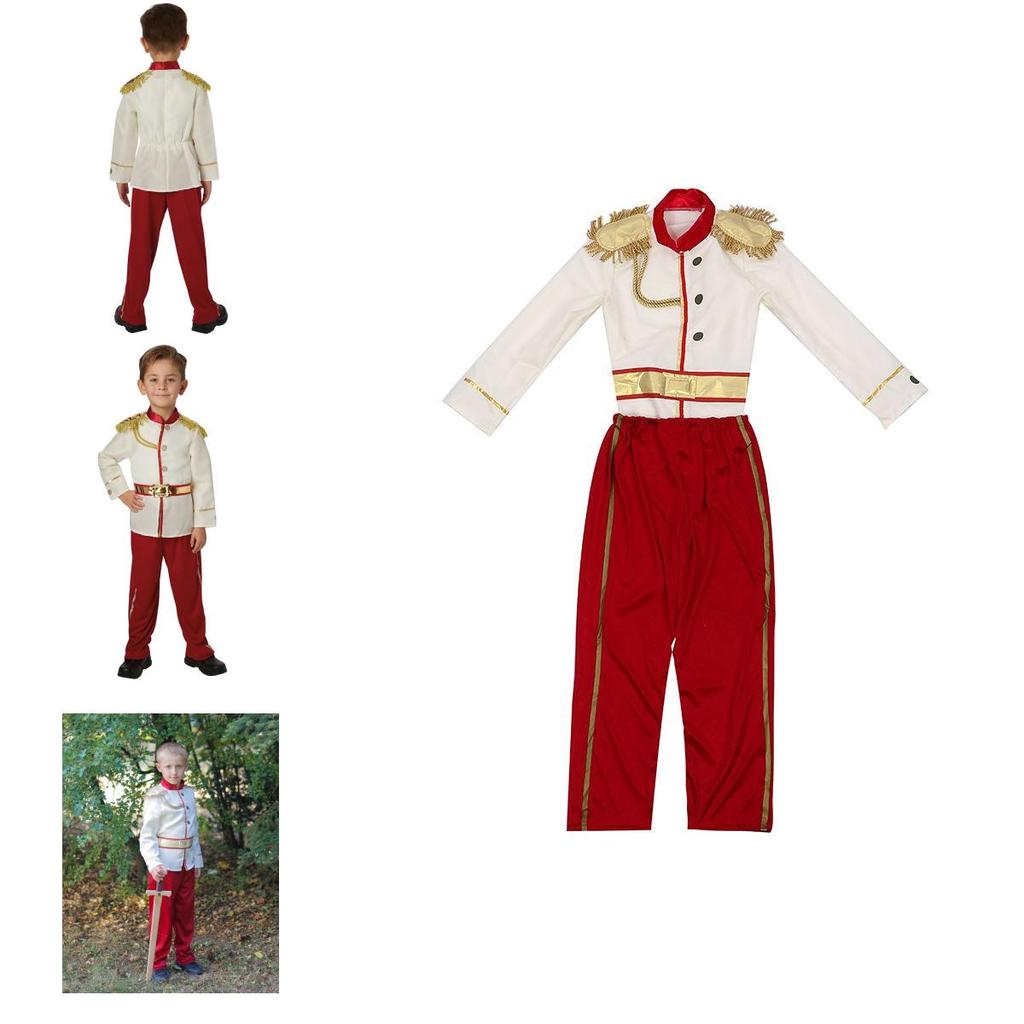 Bezauberndes Anime Schneewittchen Prinz Charming Cosplay Kostüm für Weihnachten Maskerade