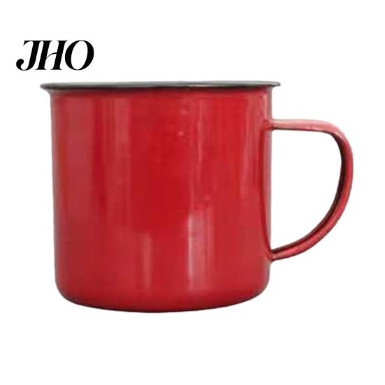 Kitchen Cup 120/240/350/500ML Vintage Enamel Mug with Handle Heat-resistant Large Capacity Tea Milk Water Coffee Drinking Retro Decoration 1960s Style