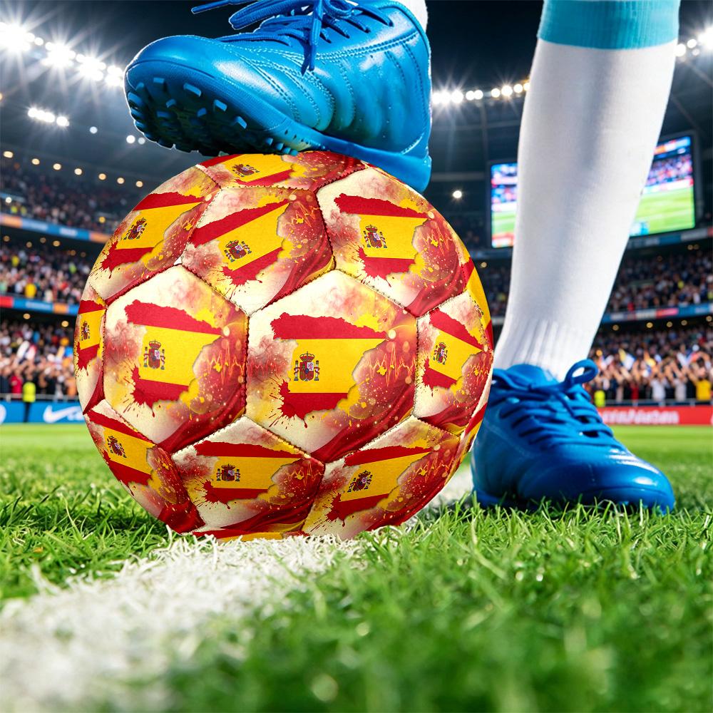 Spania Fotbal Imprimat Mărimea 5 Mingi de Fotbal Rezistente la Uzură Standard Fotbal de Antrenament pentru Adulți Cadou pentru Fani pentru Meciuri Indoor Outdoor Sport