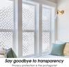 Window Privacy Film Frosted Glass Window Film Sun Blocking Window Film Non-Adhesive Heat Control Removable Window Stickers  Home