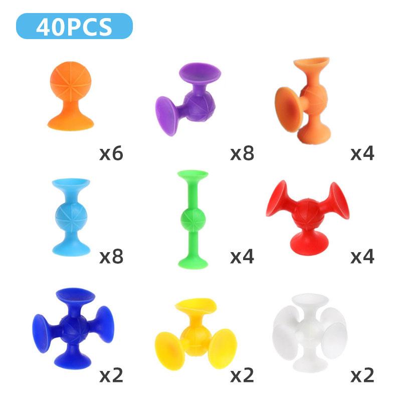 DIY Soft Silicone Building Blocks Sucker Educational Construction Toys For Boys Girls Gift Idea Assembled Sucker Block Toys