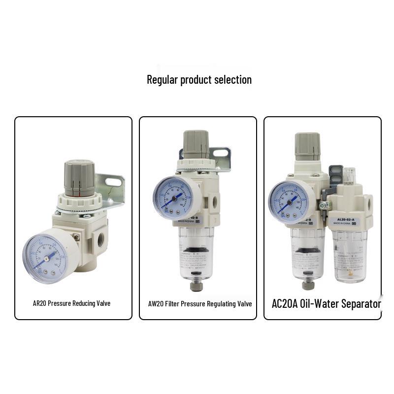 SMC AC20B-02-B Filter Regulator & AC30B Oil-Water Separator & AC40B-04-B Regulator
