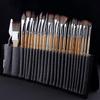 25-Piece Portable Wood Paintbrush Set for Art Studio and Sketching