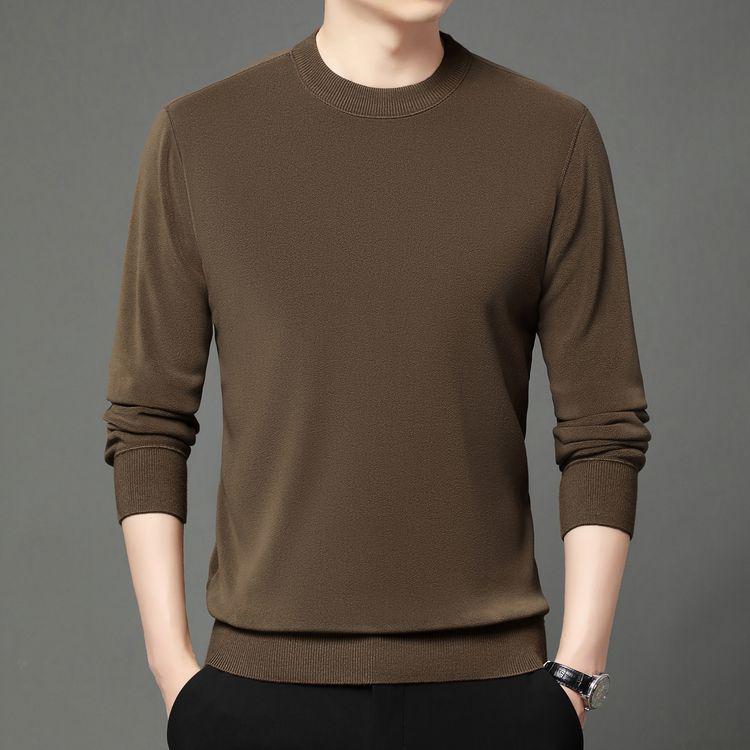 Men s Winter Coral Fleece Long Sleeve Hoodie: Outdoor Casual Round Neck Thickened Pullover L