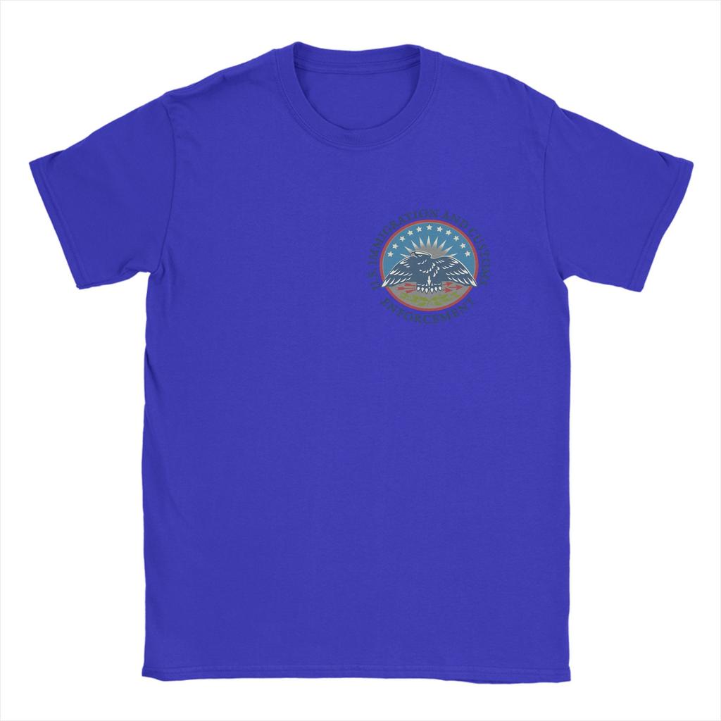 ICE Immigration and Customs EnforceUnisext Logo Unisexs T Shirts Short Sleeve Round Collar TShirts Pure Cotton Gift Clothing