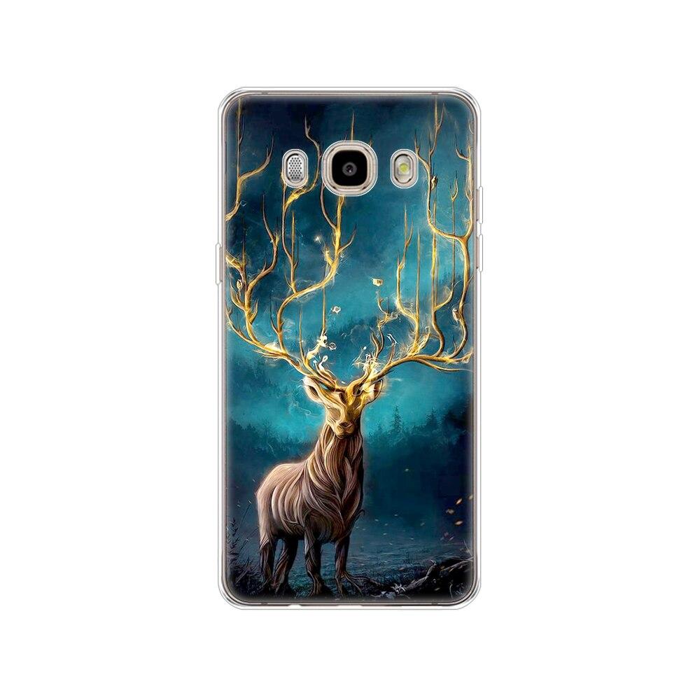 Case FOR Samsung Galaxy J7 J5 2016 Case J710 510F Cover FOR Samsung J7 J5 2016 Case Shell Winter Snow Christmas