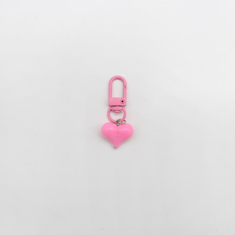 Macaron Color Heart-shaped Couple Keychain Pendant